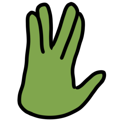 a light green hand raised in the ta'al.